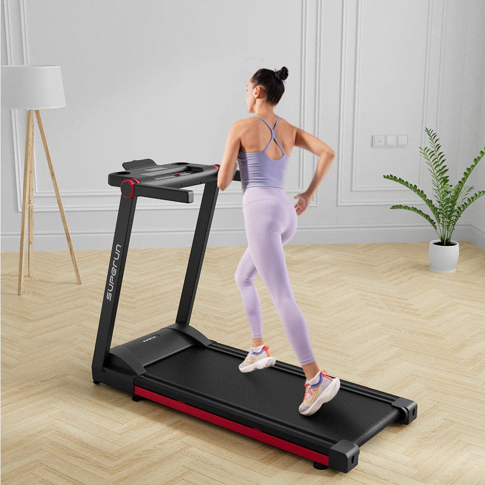 SupeRun Inclined Foldable Smart 10 MPH Online Racing Treadmill