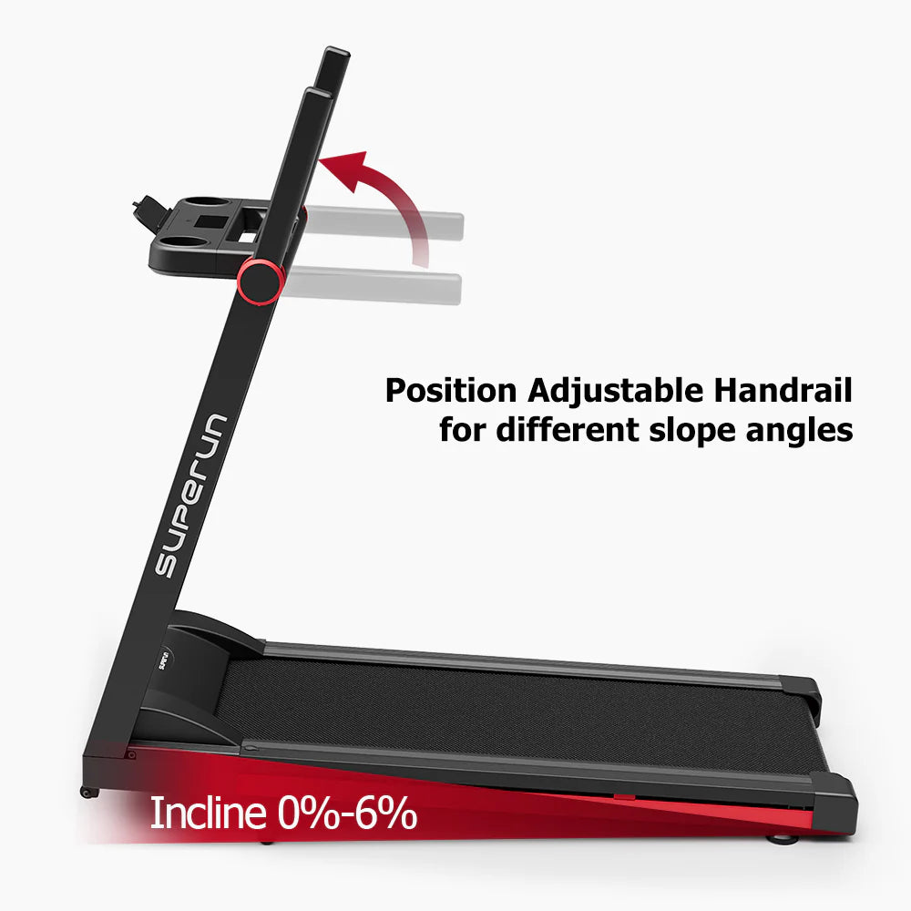 SupeRun Inclined Foldable Smart 10 MPH Online Racing Treadmill